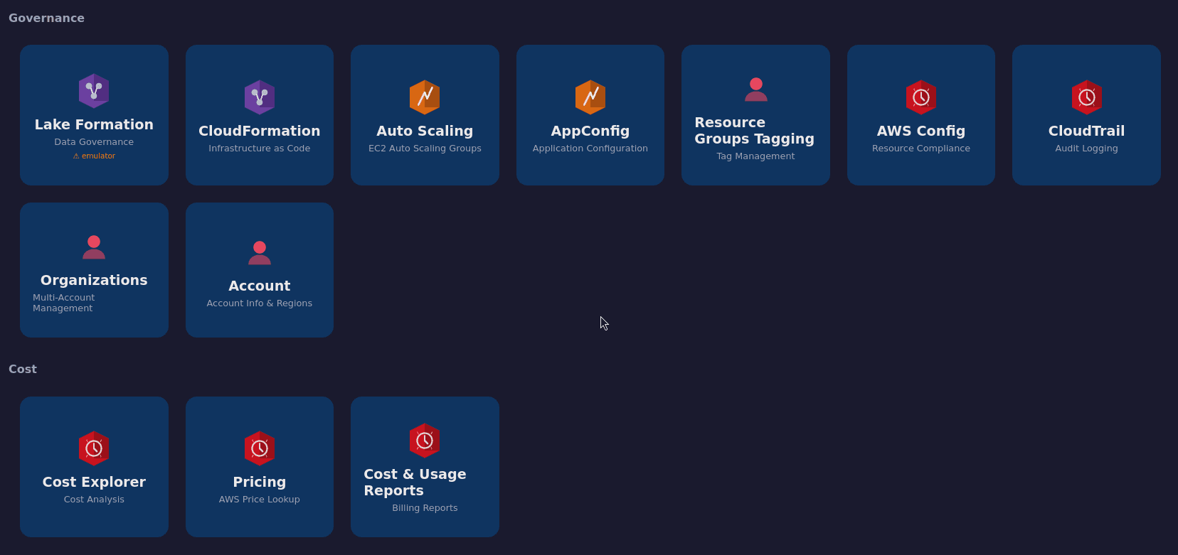 AWS Desktop Center governance and cost modules